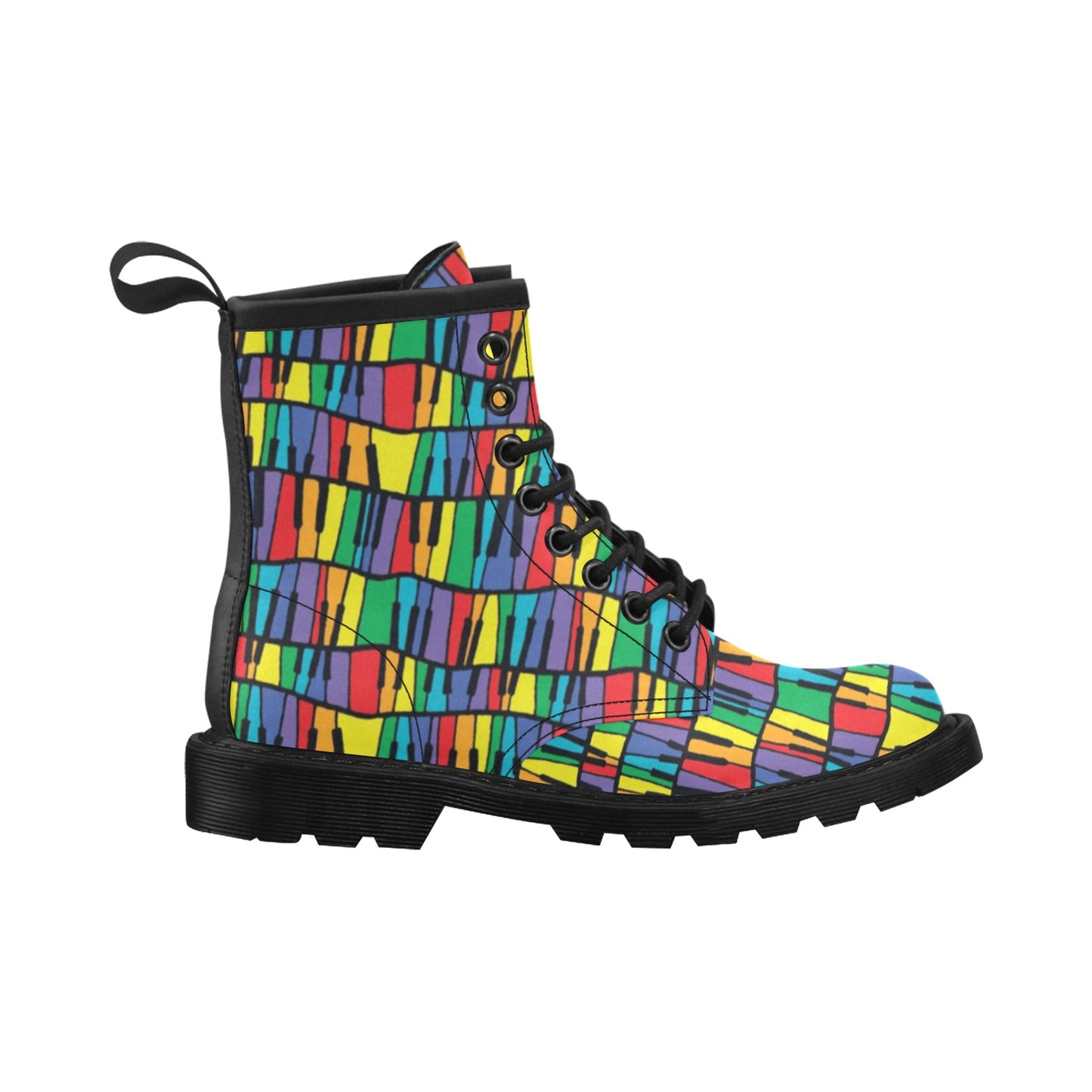 Piano Print Design LKS402 Women's Boots