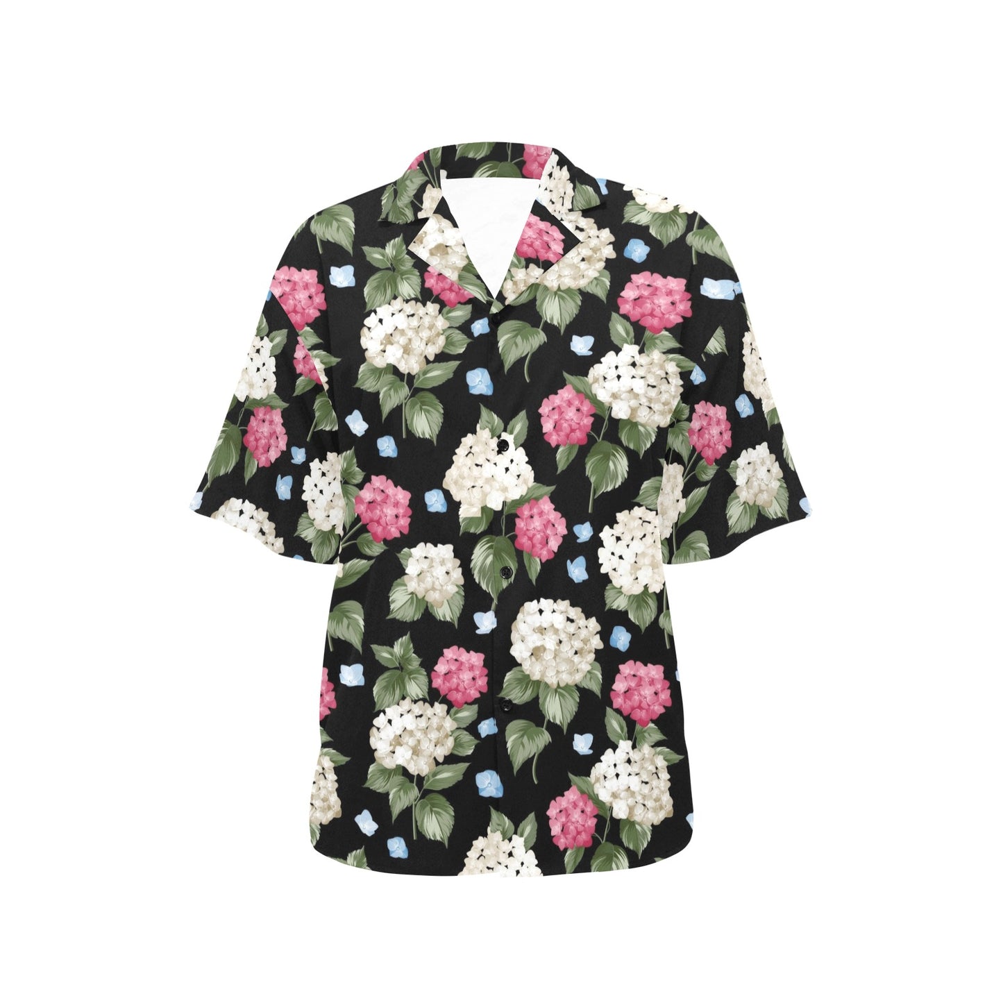 Hydrangea Pattern Print Design HD09 Women's Hawaiian Shirt
