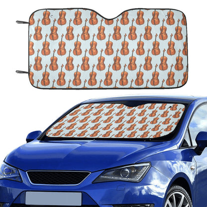 Violin Print Design LKS406 Car front Windshield Sun Shade