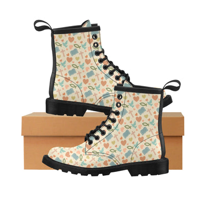 Christian Symbol Pattern Women's Boots