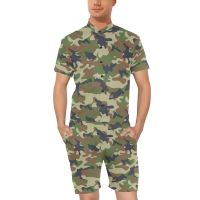 Army Camouflage Pattern Print Design 01 Men's Romper