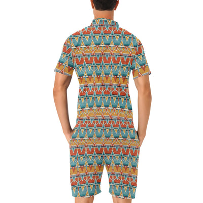 Kente Print African Design Themed Men's Romper