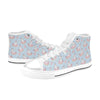 Unicorn Print Design LKS303 High Top Women's White Shoes