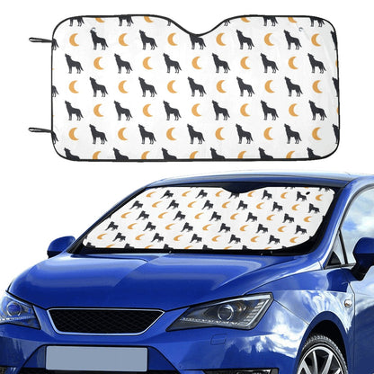 Wolf Moon Print Design LKS302 Car front Windshield Sun Shade