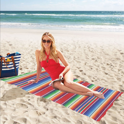 Serape Print Design LKS304 Beach Towel 32" x 71"