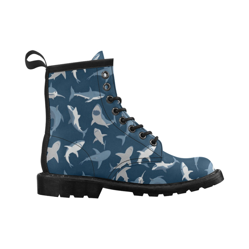 Shark Action Pattern Women's Boots