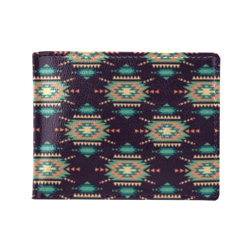 Navajo Geometric Style Print Pattern Men's ID Card Wallet