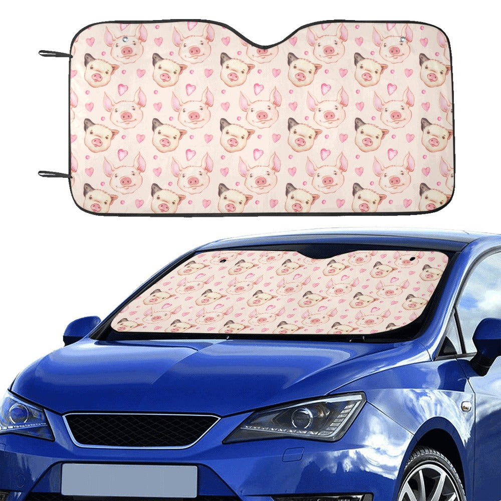 Pig Print Design LKS406 Car front Windshield Sun Shade