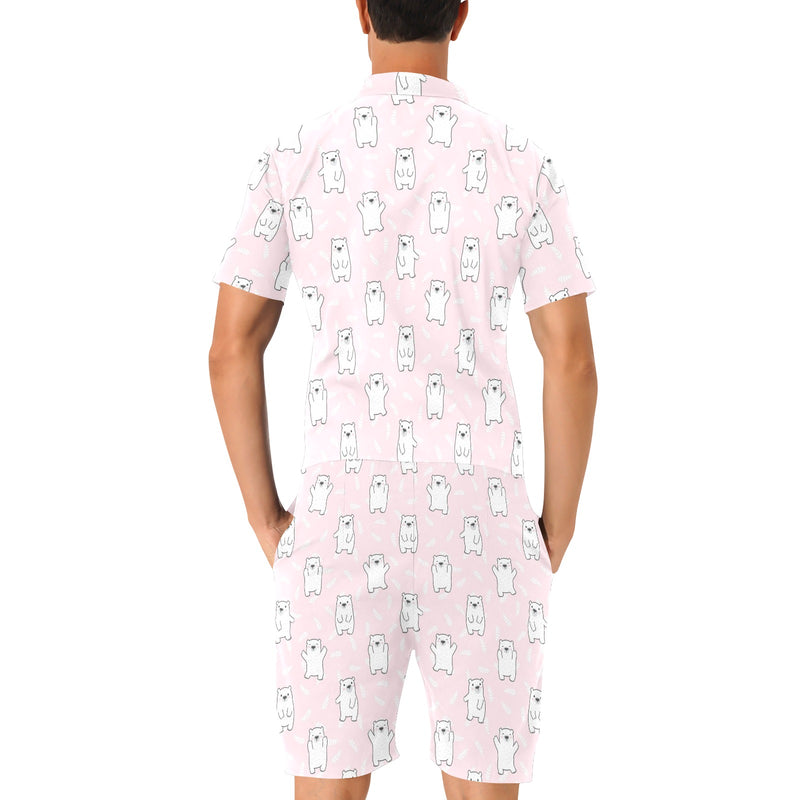 Polar Bear Pattern Print Design PB09 Men's Romper