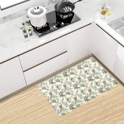 Bird Of Paradise Pattern Print Design 04 Kitchen Mat