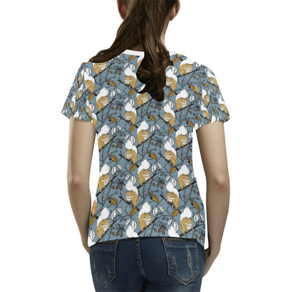 Squirrel Print Design LKS305 Women's  T-shirt