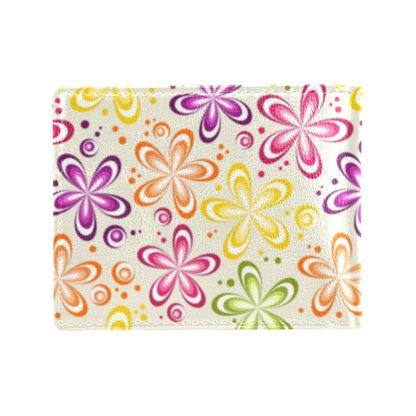 Flower Power Colorful Design Print Men's ID Card Wallet