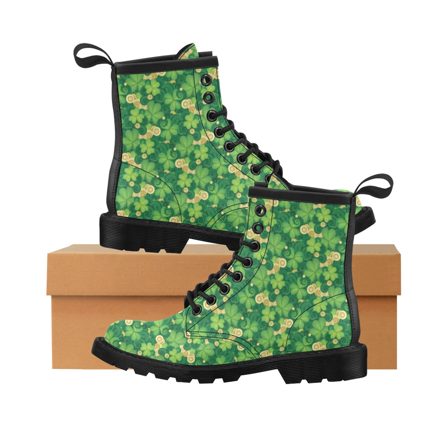 Shamrock Print Design LKS301 Women's Boots