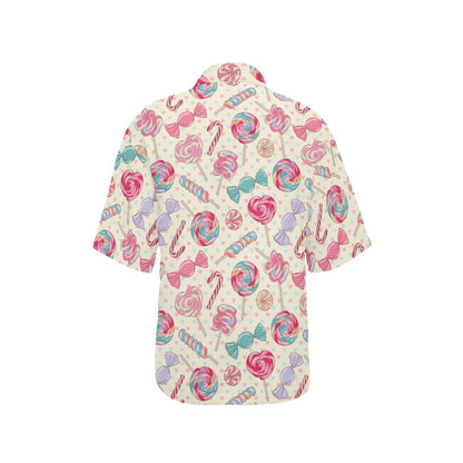 Candy Pattern Print Design CA04 Women's Hawaiian Shirt