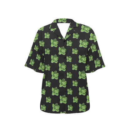 Cabbage Pattern Print Design 03 Women's Hawaiian Shirt