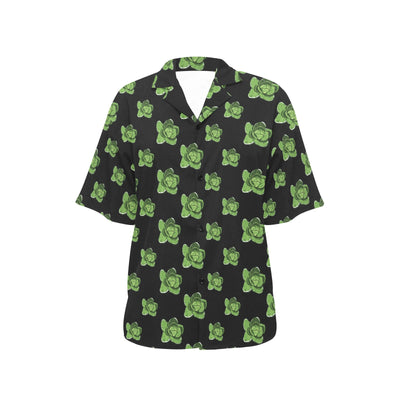 Cabbage Pattern Print Design 03 Women's Hawaiian Shirt