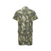 Fern Leave Green Print Pattern Men's Romper