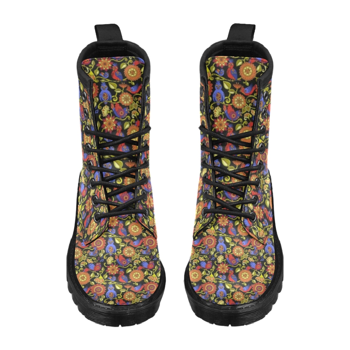 Steampunk Bird Design Themed Print Women's Boots