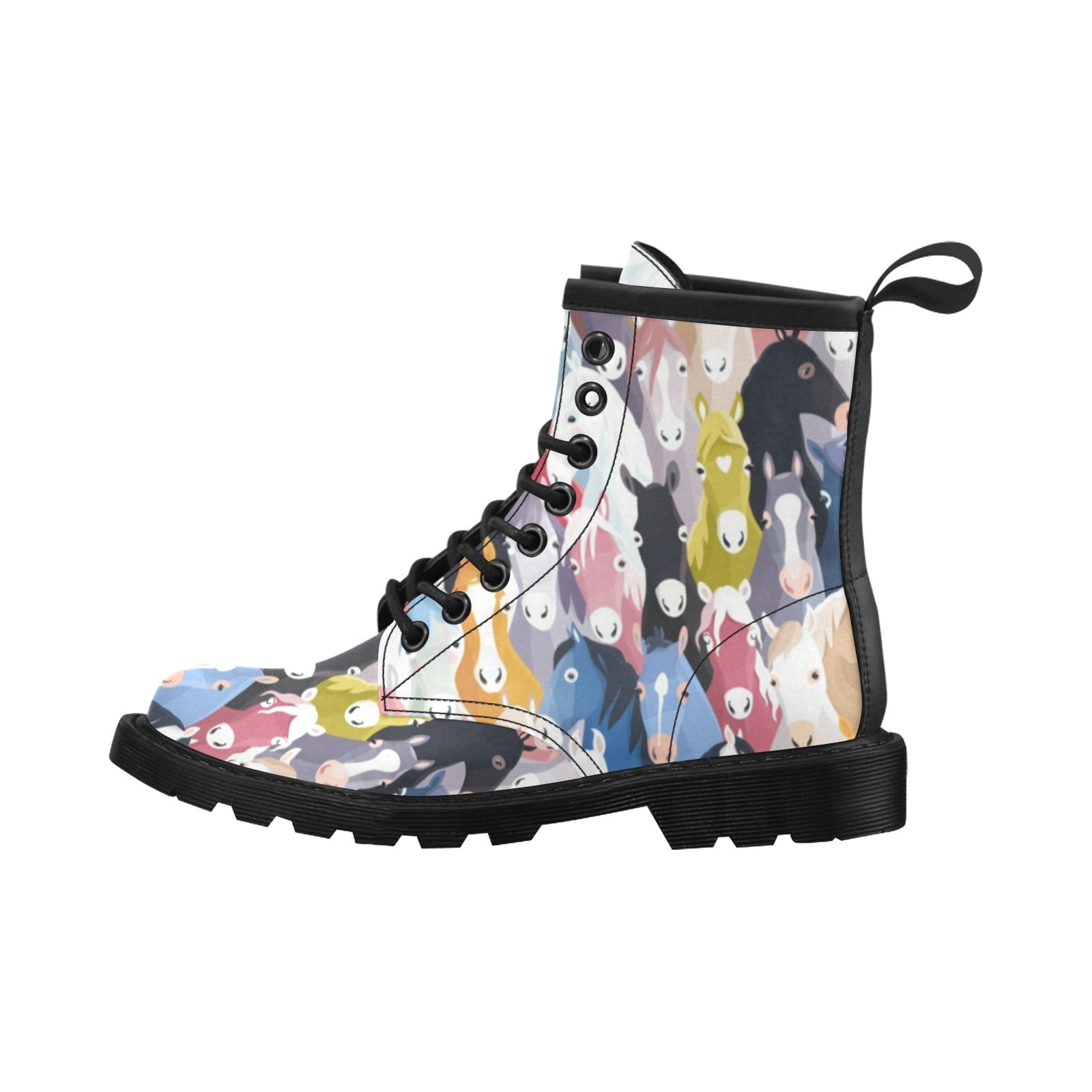 Colorful Horse Pattern Women's Boots