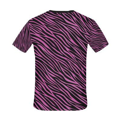 Zebra Pink Print Design LKS304 Men's All Over Print T-shirt