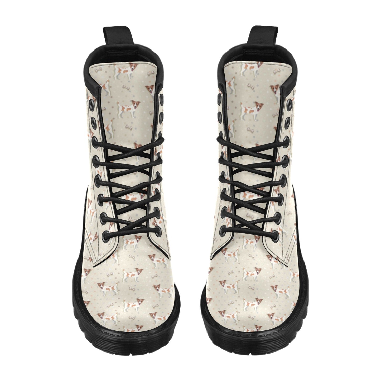 Russell Terriers With Bone Print Design LKS302 Women's Boots