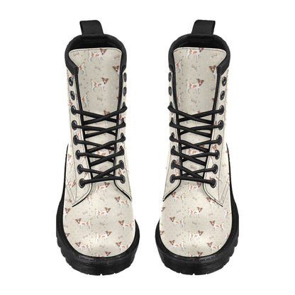 Russell Terriers With Bone Print Design LKS302 Women's Boots