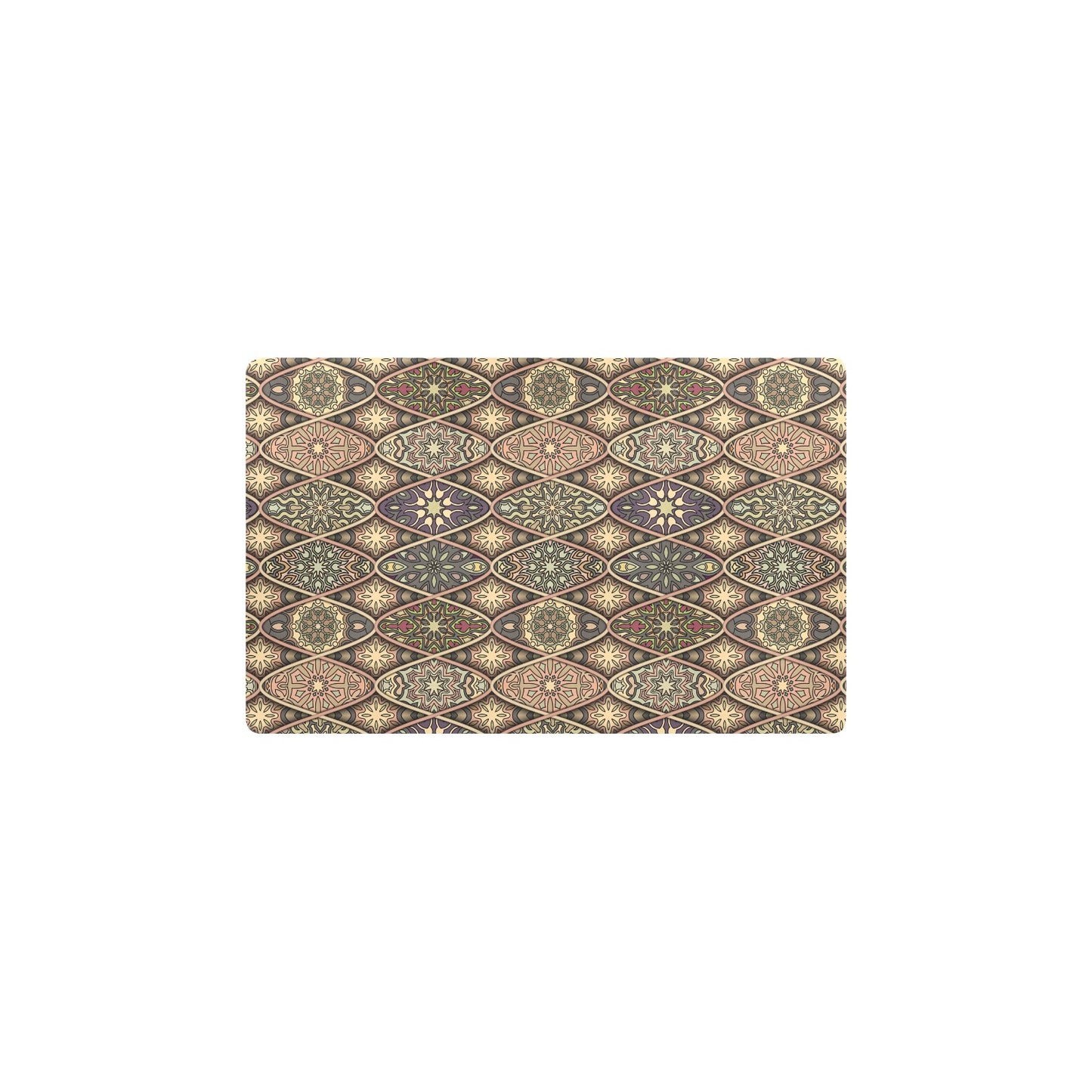 Mandala Motif Themed Design Print Kitchen Mat