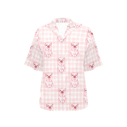 Pig Baby Pattern Print Design 01 Women's Hawaiian Shirt