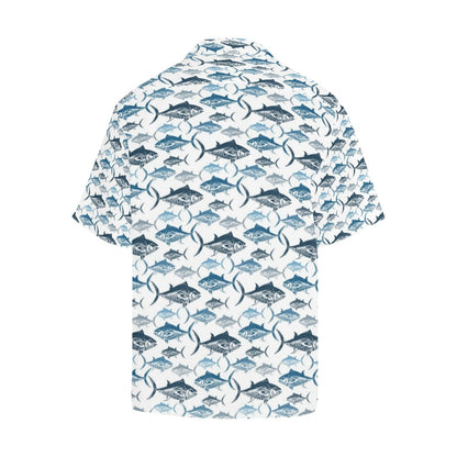 Tuna Fish Print Design LKS303 Men's Hawaiian Shirt
