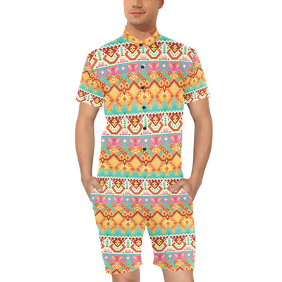 Aztec Pattern Print Design 03 Men's Romper