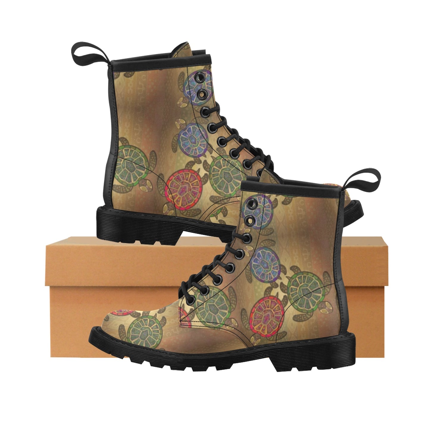 Sea Turtle Tribal Colorful Women's Boots