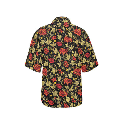 Cranberry Pattern Print Design CB02 Women's Hawaiian Shirt