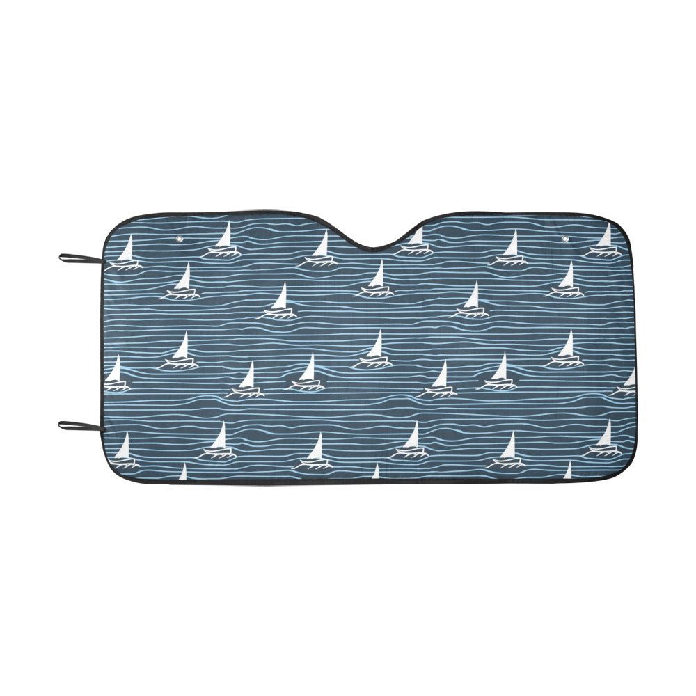Sailboat Print Design LKS303 Car front Windshield Sun Shade