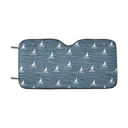 Sailboat Print Design LKS303 Car front Windshield Sun Shade