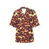 Flame Fire Themed Print Women's Hawaiian Shirt