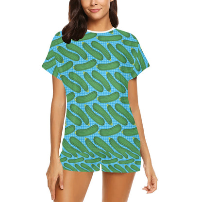 Zucchini Print Design LKS301 Women's Short Pajama Set