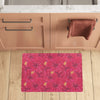 Hibiscus Red Pattern Print LKS308 Kitchen Mat