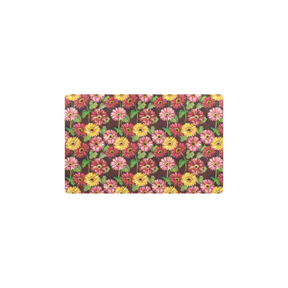 Daisy Gerbera Print Pattern Kitchen Mat