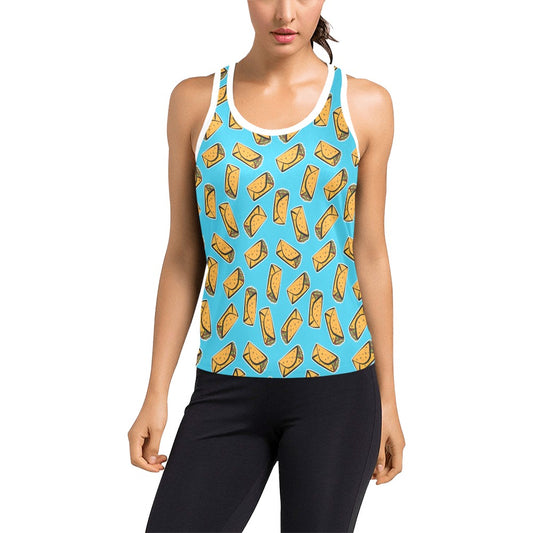 Burrito Print Design LKS301 Women's Racerback Tank Top