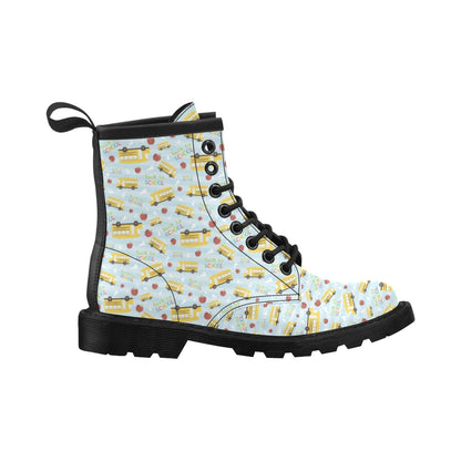 School Bus Back To School Print Design LKS303 Women's Boots