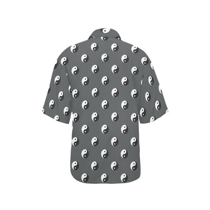 Yin Yang Print Design LKS303 Women's Hawaiian Shirt