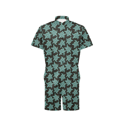 Sea Turtle Print Design LKS302 Men's Romper