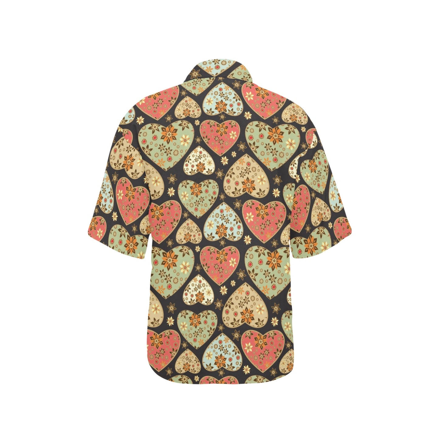 Heart Boho Pattern Print Design HE04 Women's Hawaiian Shirt