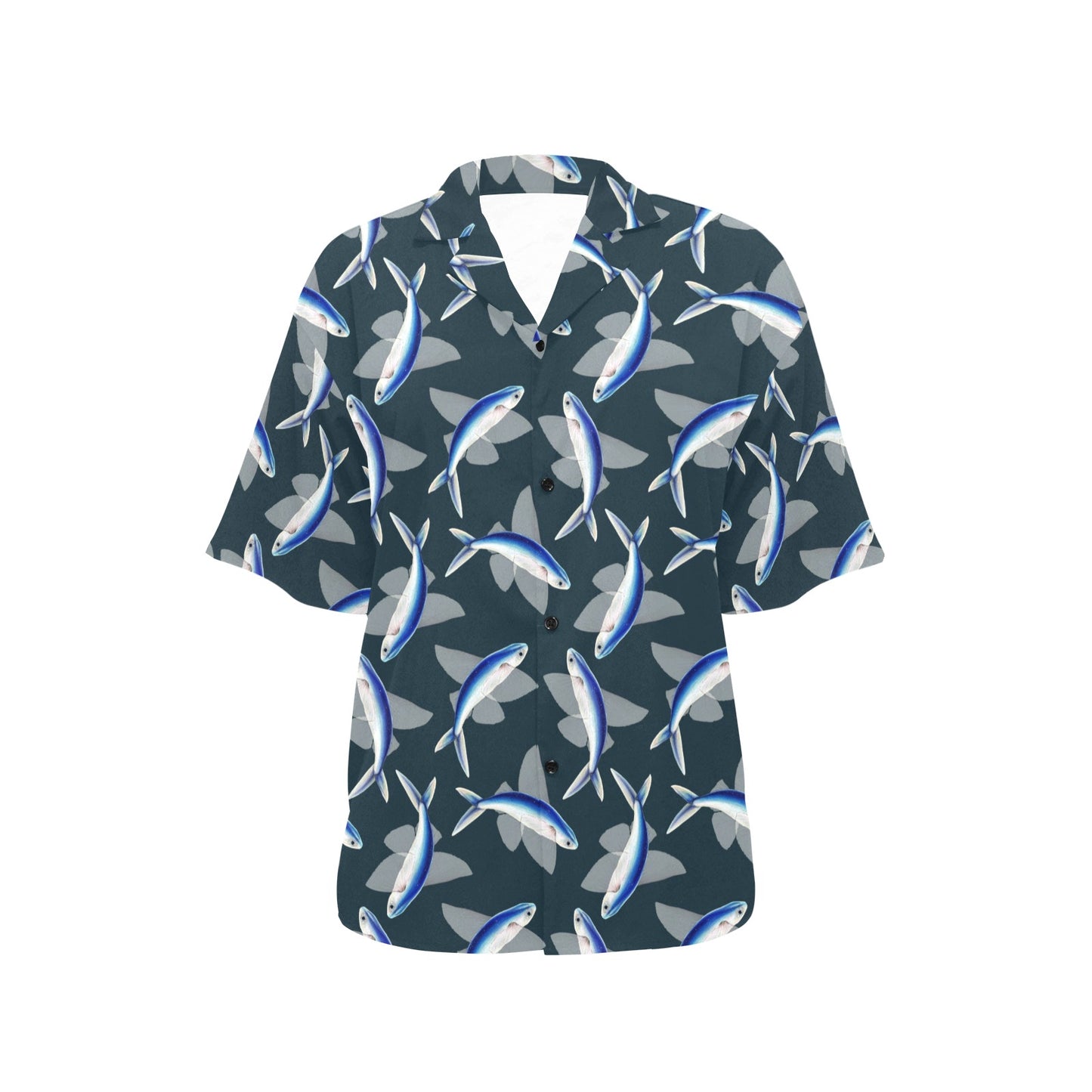 Flying Fish Pattern Print Design 04 Women's Hawaiian Shirt