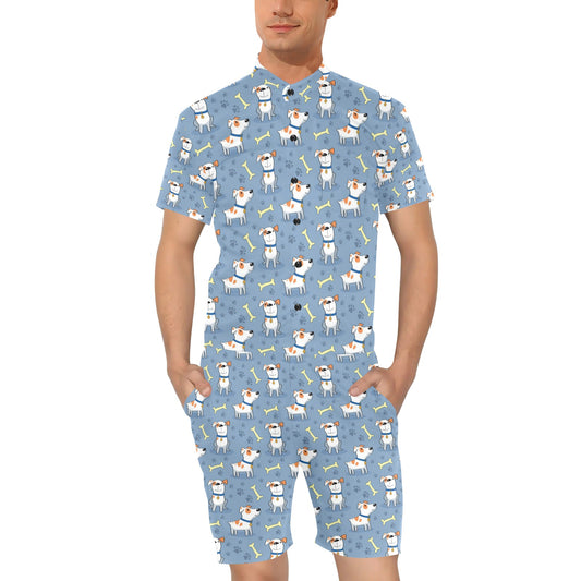 Bull Terriers Pattern Print Design 04 Men's Romper