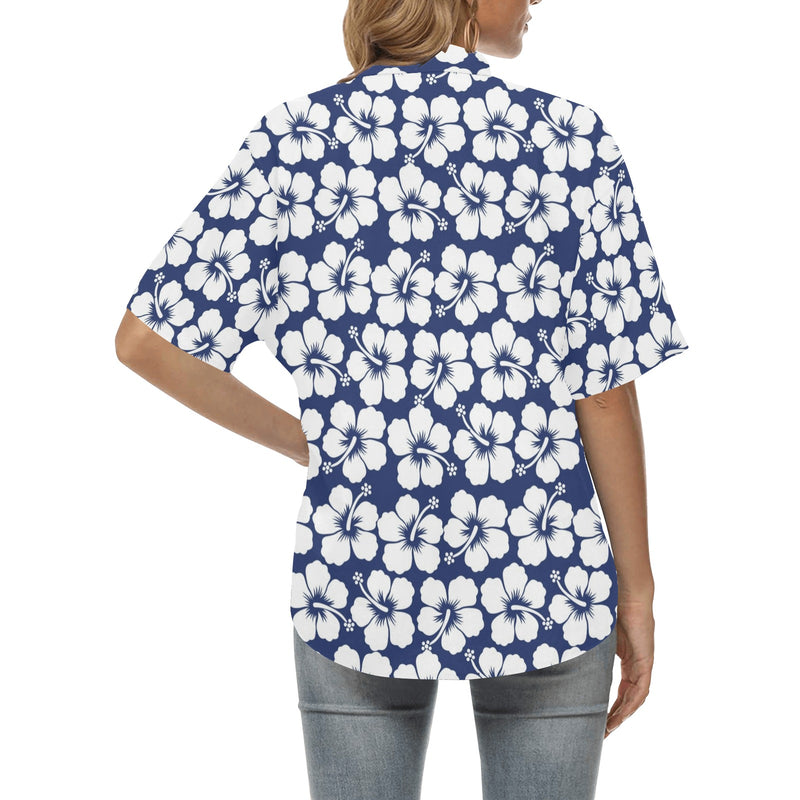 Hibiscus Pattern Print Design HB013 Women's Hawaiian Shirt