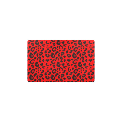 Leopard Red Skin Print Kitchen Mat