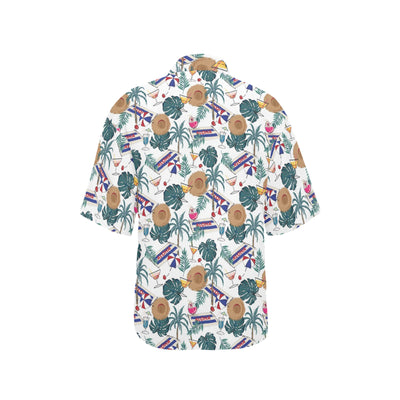 Aloha Hawaii Beach Pattern Print Design 04 Women's Hawaiian Shirt