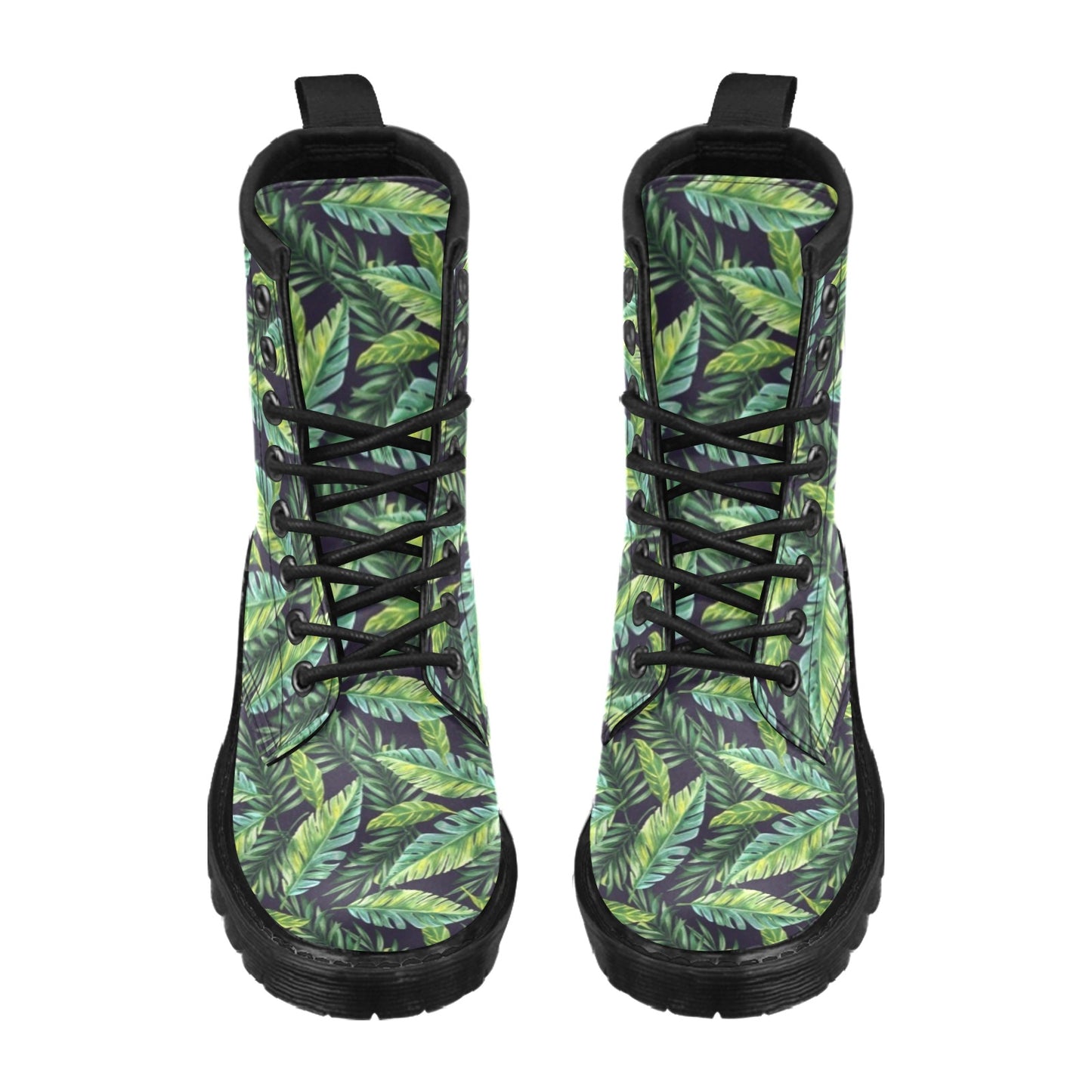 Tropical Flower Pattern Print Design TF06 Women's Boots