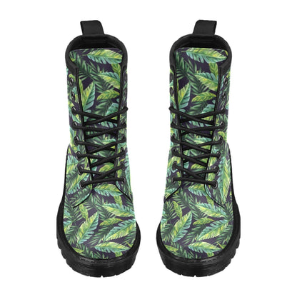 Tropical Flower Pattern Print Design TF06 Women's Boots